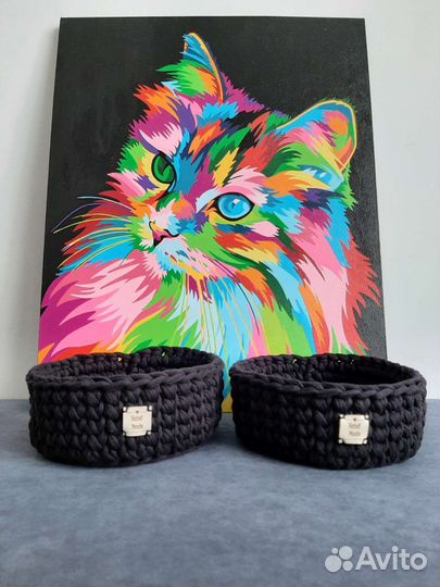 Корзина вязаная