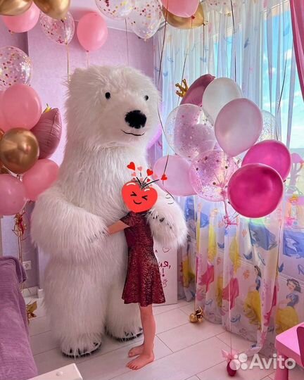 Ростовая кукла белый медведь Фимыч и Есения