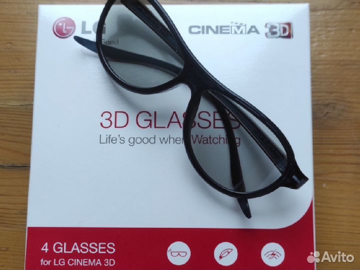 3d очки lg для кинотеатра и TV 4шт