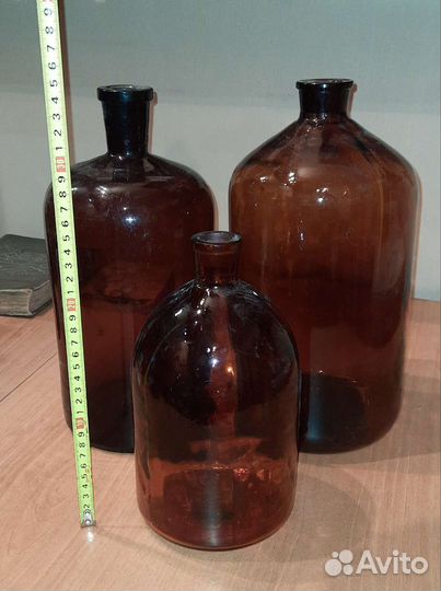 Бутыли аптечные, коричневое стекло