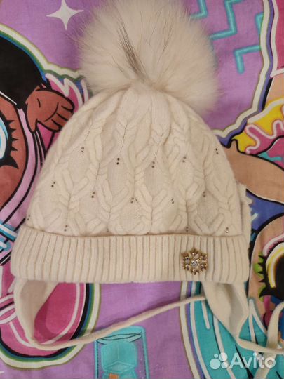 Шапка зимняя для девочки 50 52