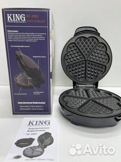 King Вафельница электрическая сердечки