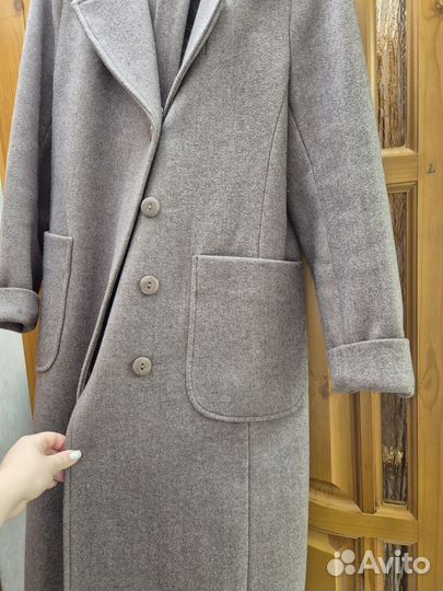 Пальто женское зимнее серое 46 48