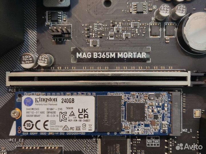 Связка B365M Mortar / i5 9400f / 16 Gb / ssd 240