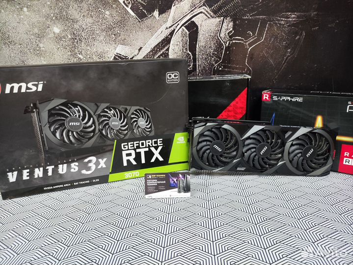 Видеокарта RTX 3070 ventus 3X 8GB OC LHR