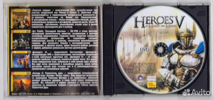 Heroes Of Might And Magic 5. пк PC DVD диск 2006