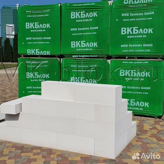 Вкблок из газобетона D500 B2.5 (м)