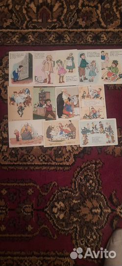 Открытки и наборы сказок СССР