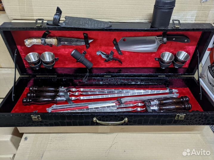 Шашлычный набор шампура нож Кизляр