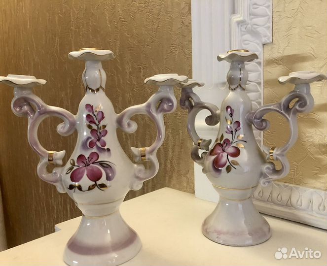 Подсвечники фарфор. СССР