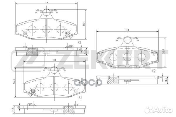 Колодки торм. диск. задн. Daewoo Korando (KJ) 9