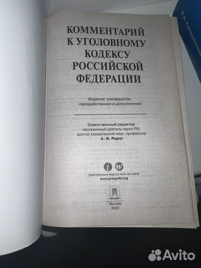 Рарог. Комментарий к уголовному кодексу РФ