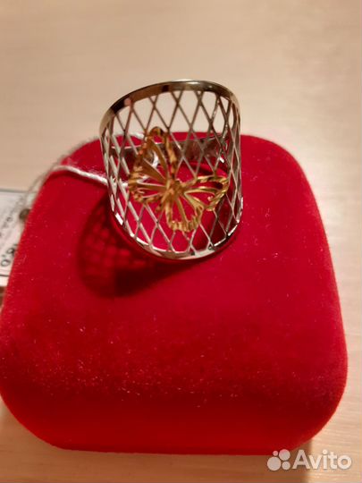 Кольцо серебро 925 р17.5