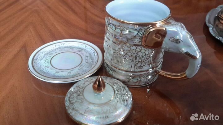 Бокал с крышкой и блюдцем. 0,3л