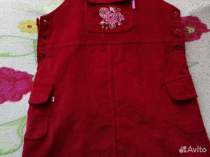 Вельветовый сарафан для девочки