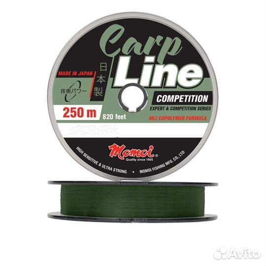 Леска Momoi Carp Line Comp. 0,31мм,9.5кг250 м,3шт