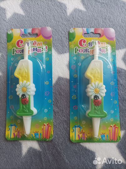 Свеча на торт единица