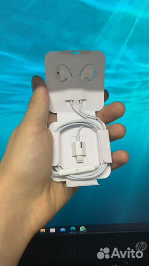 Наушники earpods lightning проводные оригинал