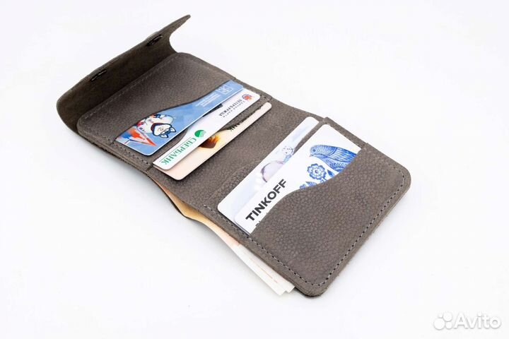 Кошелёк бифолд натуральная кожа ручная работа