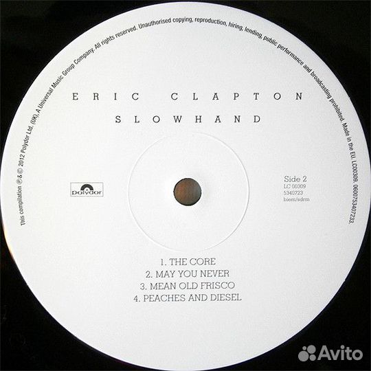 Виниловая пластинка Clapton, Eric, Slowhand
