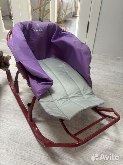 Детские санки с ручкой