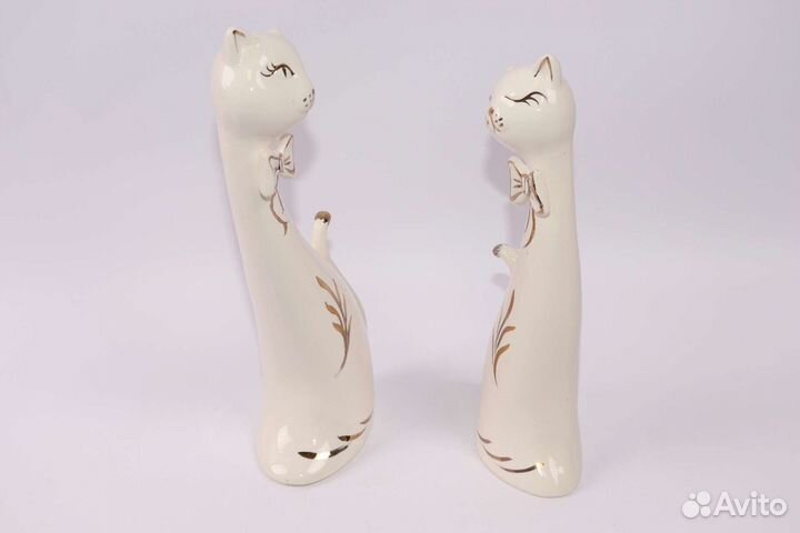Фарфоровые статуэтки «Пара кошек»