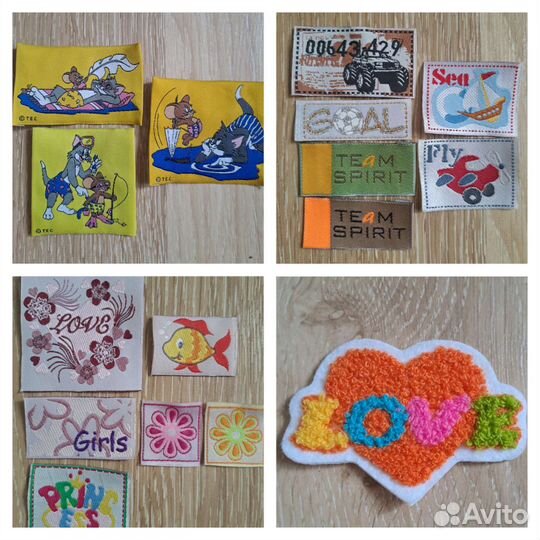 Детские заплатки нашивки на одежду шевроны пакетом