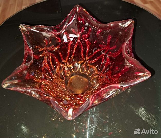 Ваза для фруктов стекло СССР