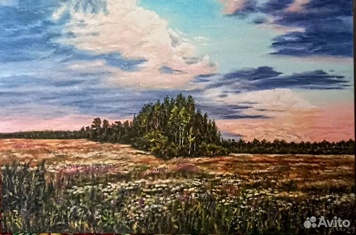 Холст на картоне. Пейзаж