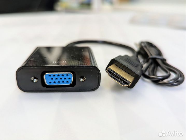 Переходник с vga на hdmi + aux. Новый