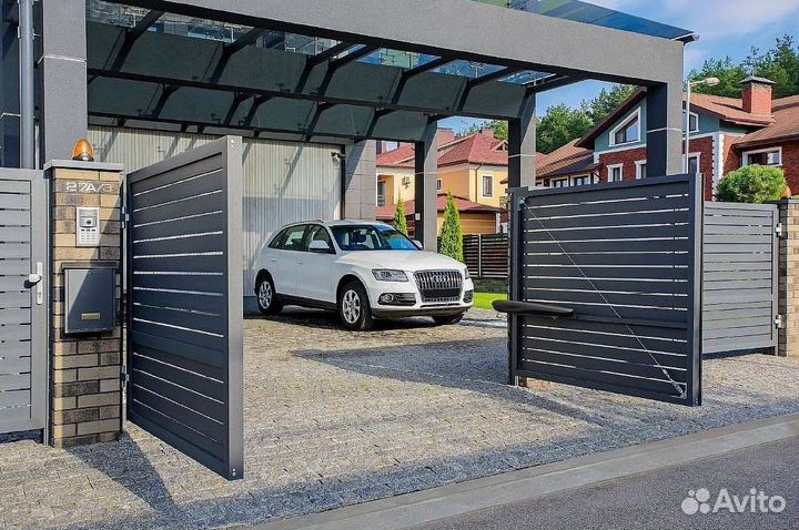 Ворота распашные под ключ. Ворота распашные