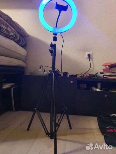 Двухсторонняя кольцевая RGB цветная LED лампа