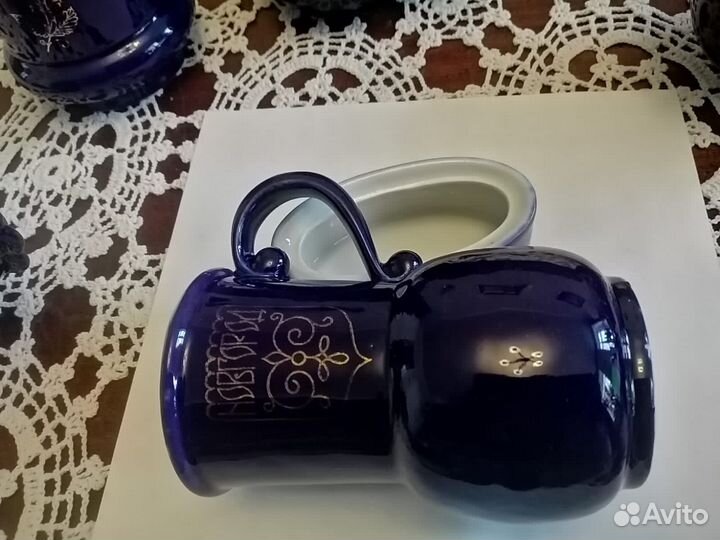 Сервиз чайный Тонкий фарфор-лфз Кобальт