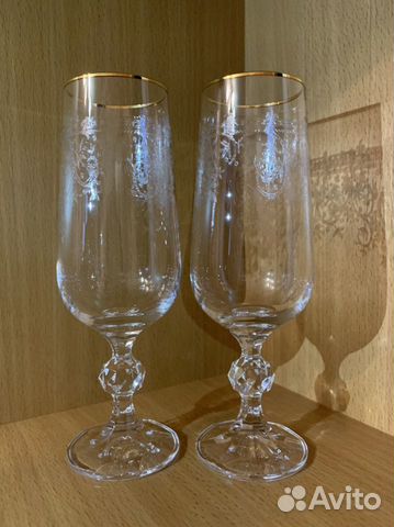 Бокалы для шампанского Bohemia, 6 шт, новые