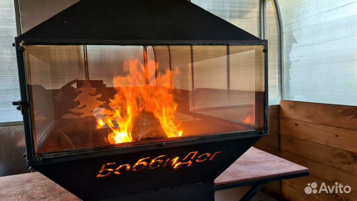 Аренда теплой беседки с камином, мангалом