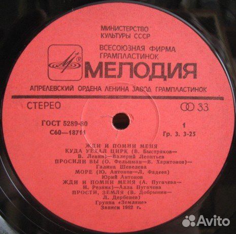 LP.Various – Жди И Помни Меня - 1983