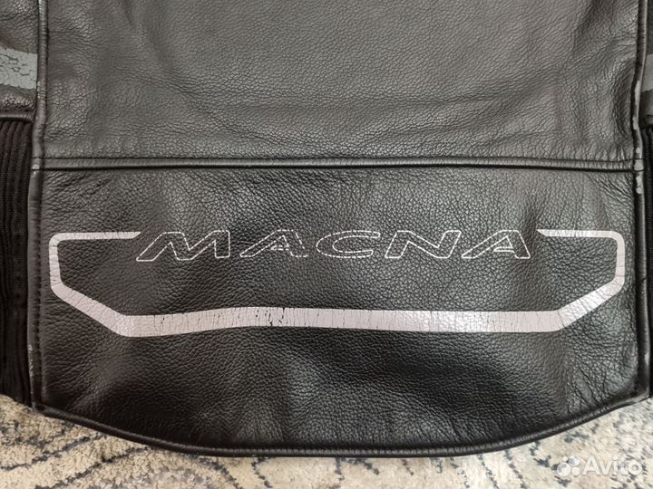 Мотокуртка кожаная мужская 46