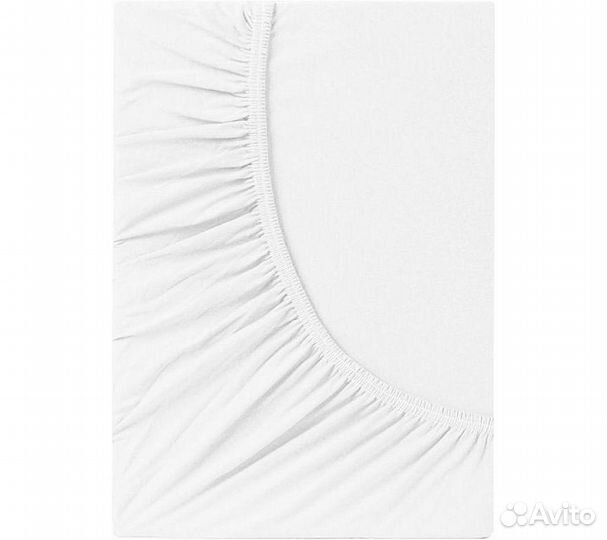 Простынь GoodNight Трикотаж 140х200х20 Белый на ре