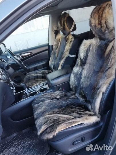 Меховые накидки волк комплект