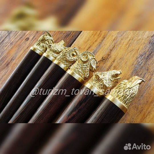 Шампура подарочные Звери венге