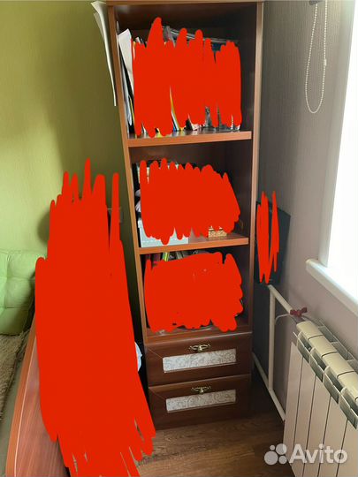 Шкаф, кровать, стол, полки в комнату подростку