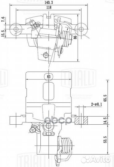 Суппорт торм. для а/м Kia Picanto (04) зад. прав