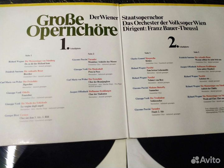 Лучшие хоры из опер винил Венская Опера