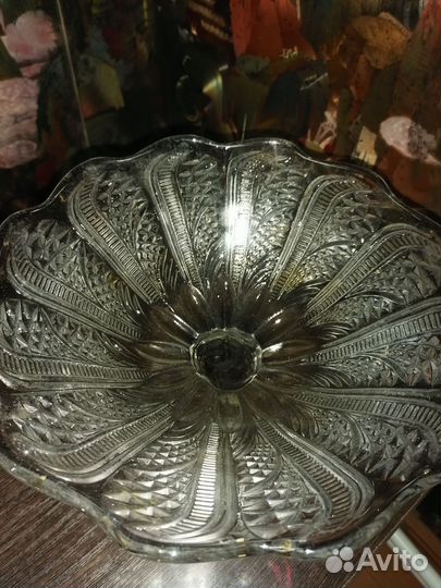 Ваза для фруктов на ножке СССР