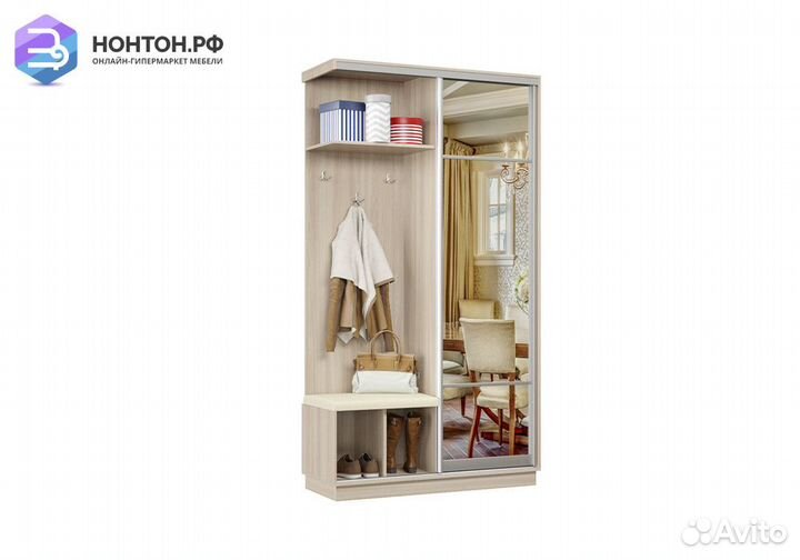 Прихожая-купе Эридан с сиденьем ясень шимо светлый