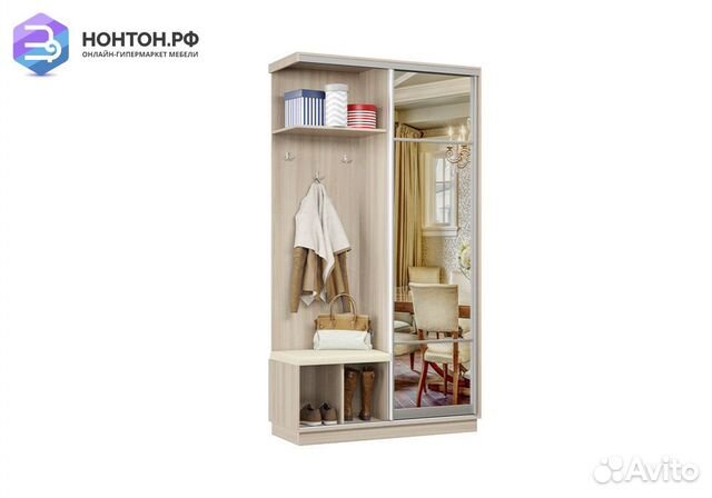 Прихожая-купе Эридан с сиденьем ясень шимо светлый