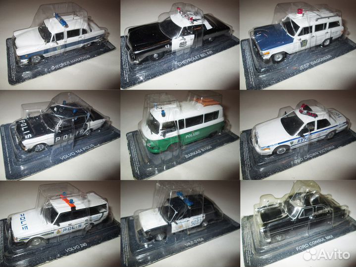 Деагостини модель авто Полиция Мира 1-43