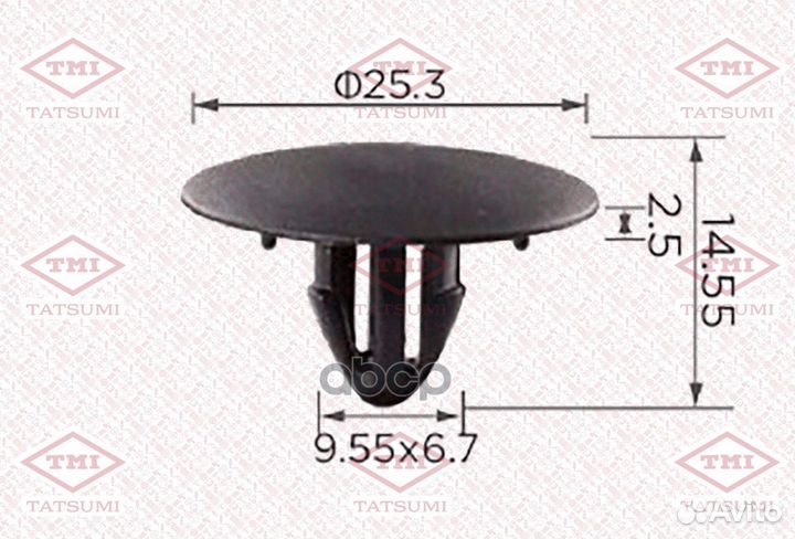 Клипса крепежная TJB1076 tatsumi