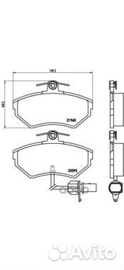 Колодки тормозные дисковые передн. audi A4 (8D2