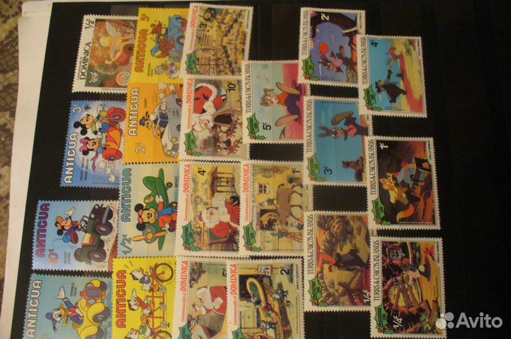 Мультфильмы. уолт дисней- набор 21 марка